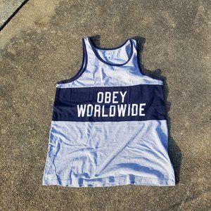 Obey tank gray size medium